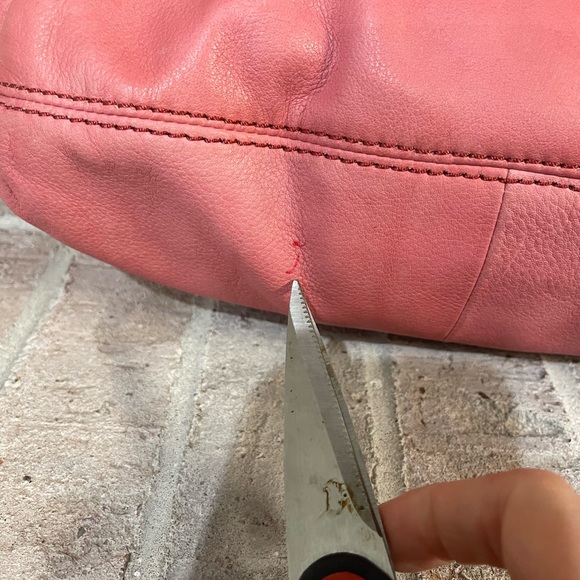 Fossil Pink Hobo Bag with Curved Top Design - Picture 9 of 16